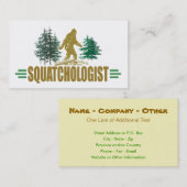Humoureuze sasquatch, Bigfoot Visitekaartje (Voorkant / Achterkant)