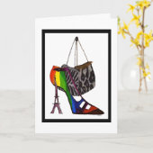 Humoureuze schoen- en bruistekaart kaart (Gele Bloem)