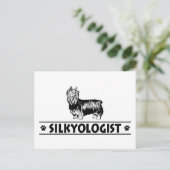 Humoureuze Silky Terrier Briefkaart (Staand voorkant)