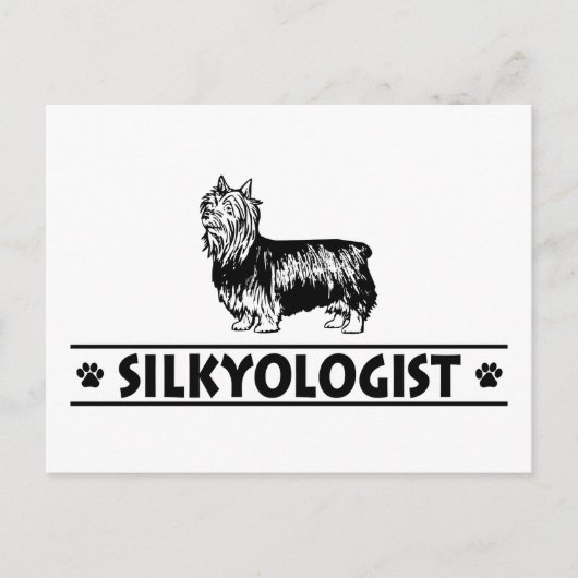 Humoureuze Silky Terrier Briefkaart (Voorkant)