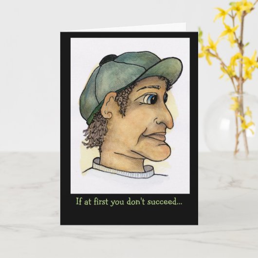 Humoureuze Skydiving Guy Kaart (Gele Bloem)