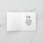 Humoureuze sleutel tot geluk Wenskaart Kaart (Binnen)