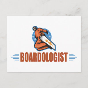 Humoureuze sneeuwboarder wintersport briefkaart