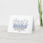 Humoureuze Snowman Kettle Bells kerstKaart Feestdagen Kaart (Achterkant)