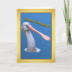 Humoureuze Spoonbill Birthday Card Kaart