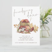 Humoureuze stekelmuis Apple Friendsgiving Dinner Kaart (Staand voorkant)