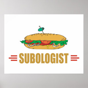 Humoureuze Sub Sandwich Hoagie Lover Poster