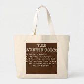 Humoureuze tante Sarcastic Codes Aunty Funny Grote Tote Bag (Voorkant)