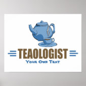 Humoureuze Tea Lover's Teapot Cup Poster (Voorkant)