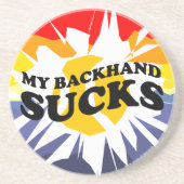 Humoureuze tennisgiften Funny Persoonlijke Onderze Zandsteen Onderzetter (Voorkant)