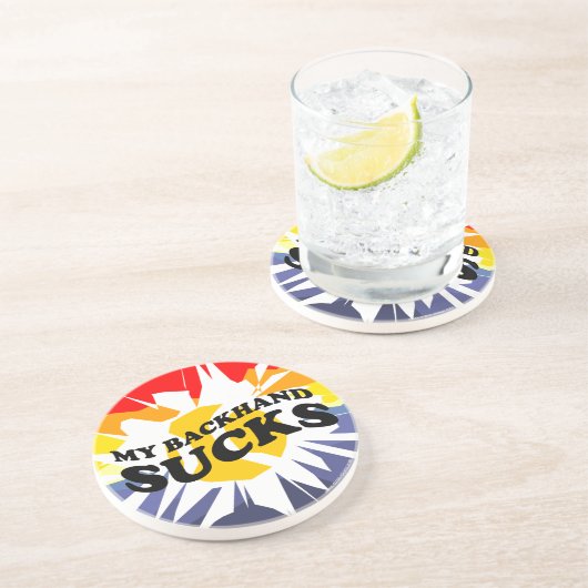 Humoureuze tennisgiften Funny Persoonlijke Onderze Zandsteen Onderzetter (Zijkant)