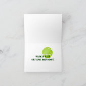 Humoureuze tenniskaart kaart (Binnen)