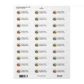 Humoureuze Thanksgiving Return Address Label Stick (Full Sheet)