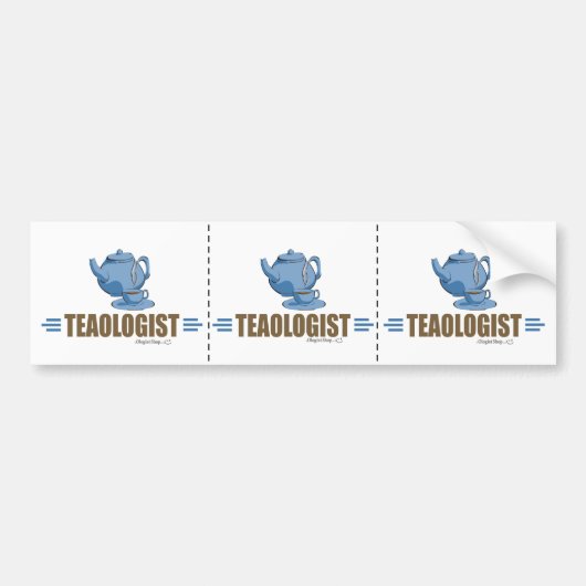 Humoureuze thee bumpersticker (Voorkant)