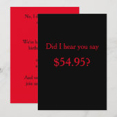 Humoureuze uitnodiging voor 55e verjaardag (Voorkant / Achterkant)