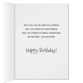 Humoureuze verjaardag Ninjas in Bonsai Tree Kaart (Binnen (Rechts))