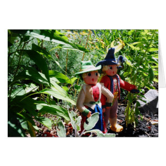 Humoureuze  viltpoppen loopkaart