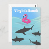 Humoureuze Virginia Beach Shark Briefkaart (Voorkant / Achterkant)