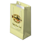 Humoureuze vis meer - minder forel werken Vist Klein Cadeauzakje (Voorkant Gekanteld)