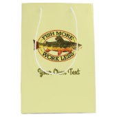 Humoureuze vis meer - minder forel werken Vist Medium Cadeauzakje (Voorkant)