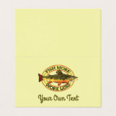 Humoureuze vis meer - minder forel werken Vist Visitekaartje (Buitenkant ongevouwen)