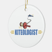 Humoureuze vlieger keramisch ornament (Links)