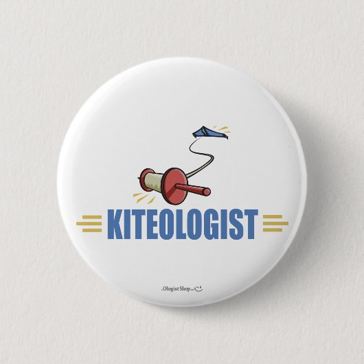 Humoureuze vlieger ronde button 5,7 cm (Voorkant)