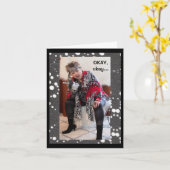 Humoureuze vrouw Bewijs dat ze een cadeau-Wenskaar Kaart (Gele Bloem)