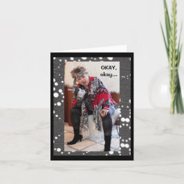 Humoureuze vrouw Bewijs dat ze een cadeau-Wenskaar Kaart