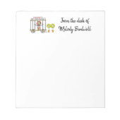 Humoureuze wilde bloemen, voor dames of meisjes notitieblok (Voorkant)