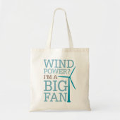 Humoureuze windkracht Grote Fan Tote Bag (Voorkant)