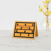 Humoureuze Witchy Halloween Notecard Kaart (Gele Bloem)