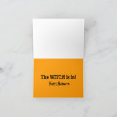 Humoureuze Witchy Halloween Notecard Kaart (Binnen)