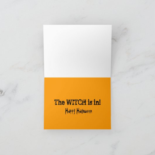 Humoureuze Witchy Halloween Notecard Kaart (Binnen)