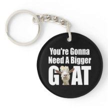 Humoureuze witte geit op zwarte achtergrond