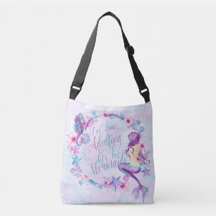 Humoureuze Zeemeermin Lavender Pink Aqua tas