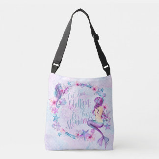 Humoureuze Zeemeermin Lavender Pink Aqua tas