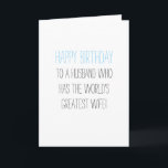 Humouro Birthday Husband van vrouw Kaart<br><div class="desc">Grappig om zelfs de hardste noten te kraken. )</div>