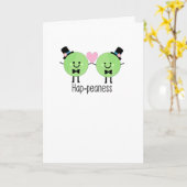 Humourous Wedding Kaart Schattige Mannelijke Erwte (Gele Bloem)