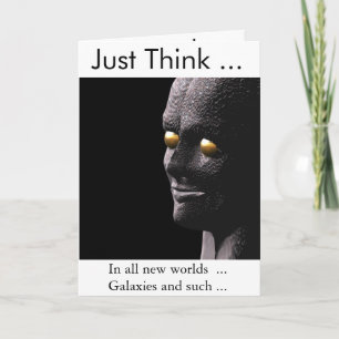 Humoustine Alien Get Well Card Kaart