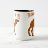 Hump dag kameel je weet welke dag het is tweekleurige koffiemok (Center)