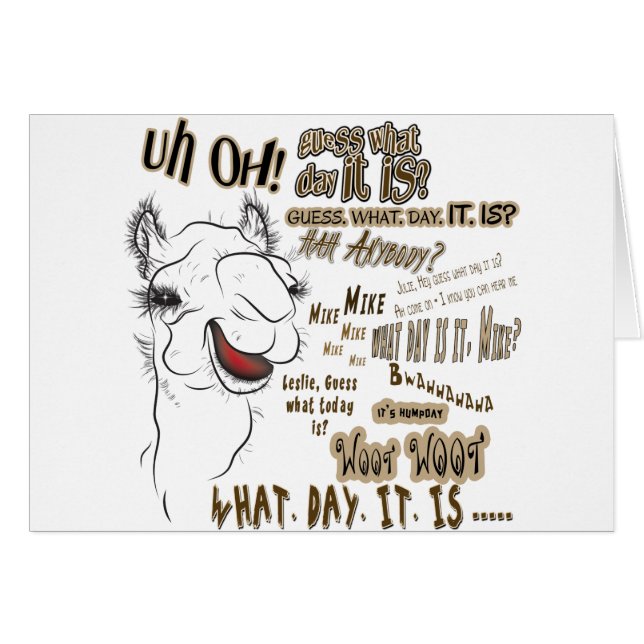 Hump Day Camel (Voorkant Horizontaal)