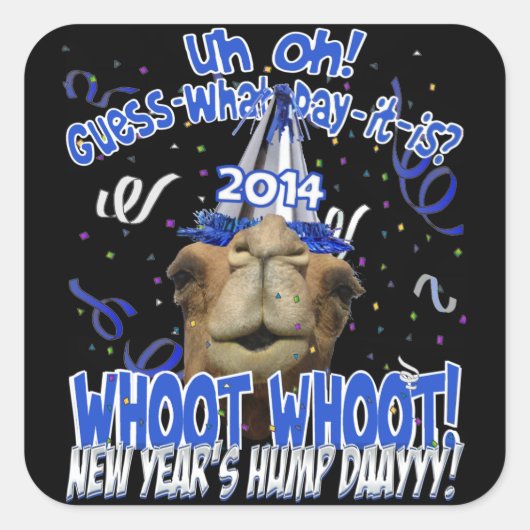 Hump Day Camel 2014 New Year's Keepomwille Sticker (Voorkant)