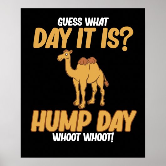 Hump Day Camel Animal Lover Camels Pet Owner Graph Poster (Voorkant)