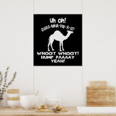 Hump Day Camel Black en White Poster (Keuken)