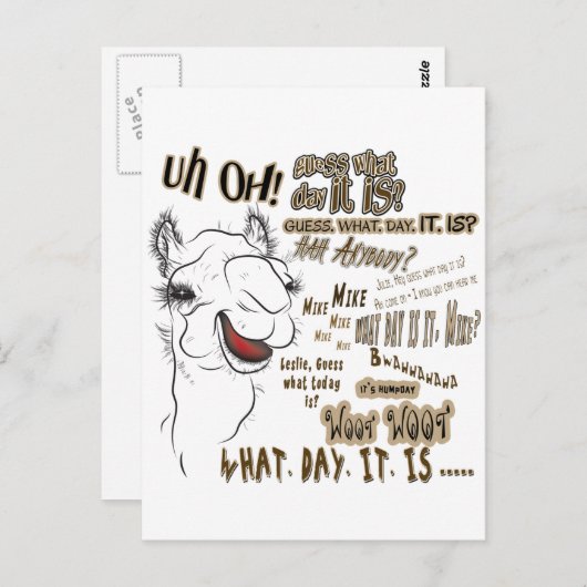 Hump Day Camel Briefkaart (Voorkant / Achterkant)