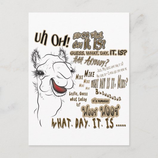 Hump Day Camel Briefkaart (Voorkant)