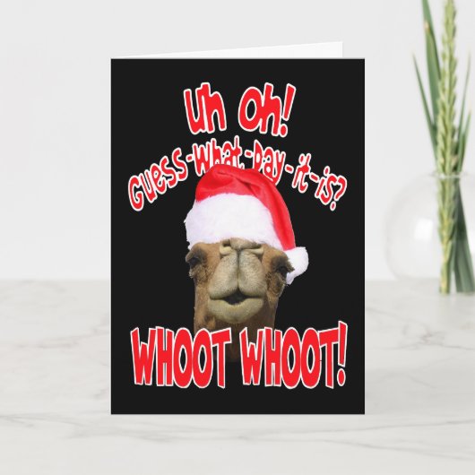 Hump Day Camel Christmas Wenskaarten Feestdagen Kaart (Voorkant)