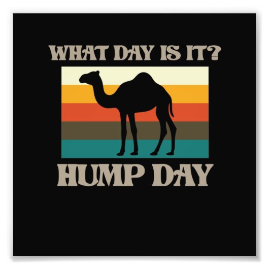 Hump Day Camel Dierenvriend Camels Pet Owner Graph Foto Afdruk (Voorkant)
