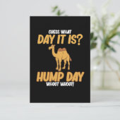 Hump Day Camel Dierenvriend Camels Pet Owner Graph RSVP Kaartje (Staand voorkant)
